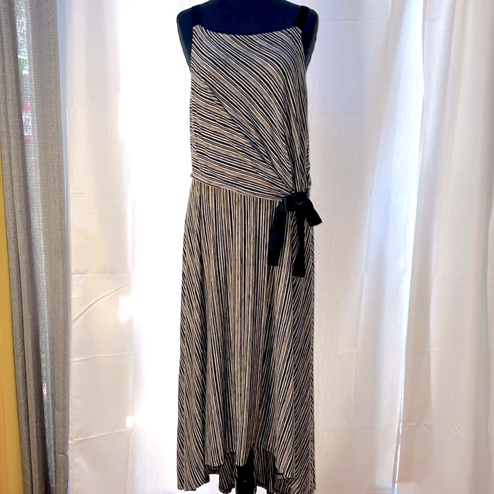 Anthropologie Black and White Striped Dress